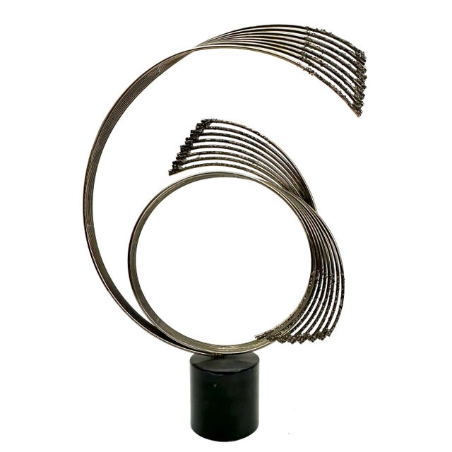 Curtis Jere 1980s Curtis Jere C1987 Signed Large Metal Sculpture For Sale - Image 4 of 9