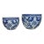 Vintage Floral Blue & White Planters, 2 Pieces For Sale