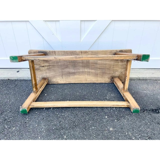 Wood Rustic 19th Century Chinese Bench For Sale - Image 7 of 8