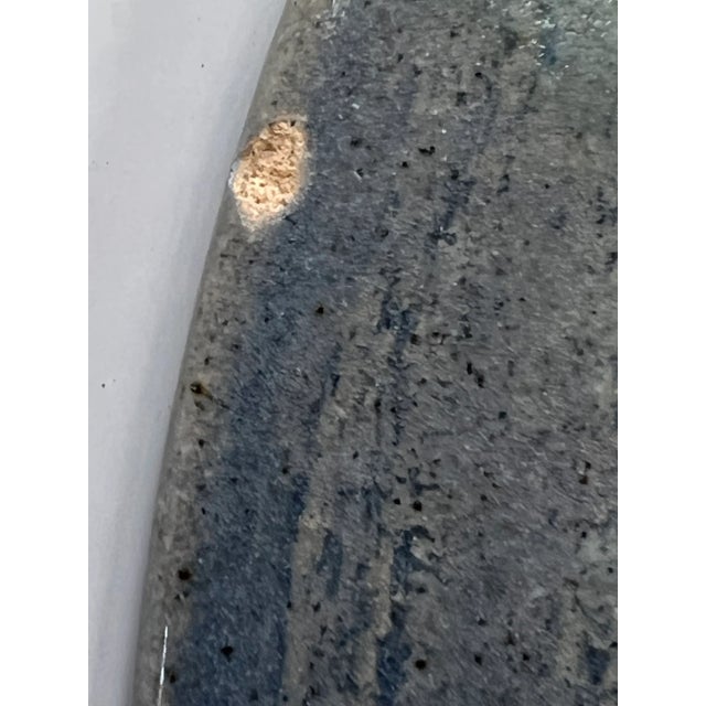 Handmade Blue and Orange Pottery Wall Plate For Sale In Raleigh - Image 6 of 6