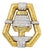 3.24 CTW Mid 20th Century Style Diamond & Textured 18k Two-Tone Gold Brooch For Sale