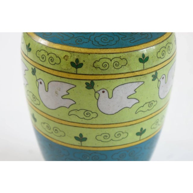Early 20th Century Chinese Cloisonne Vase For Sale - Image 4 of 4