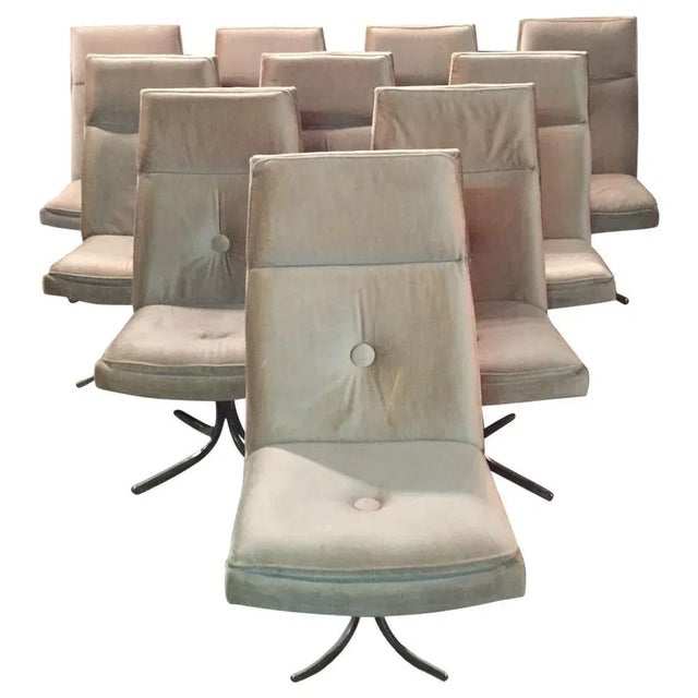 Bauhaus Style Dining Chairs, Germany, 1970s, Set of 10 For Sale - Image 10 of 10