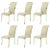 Set of Six Art Deco Revival Brass Dining Chairs by Design Institute of America For Sale