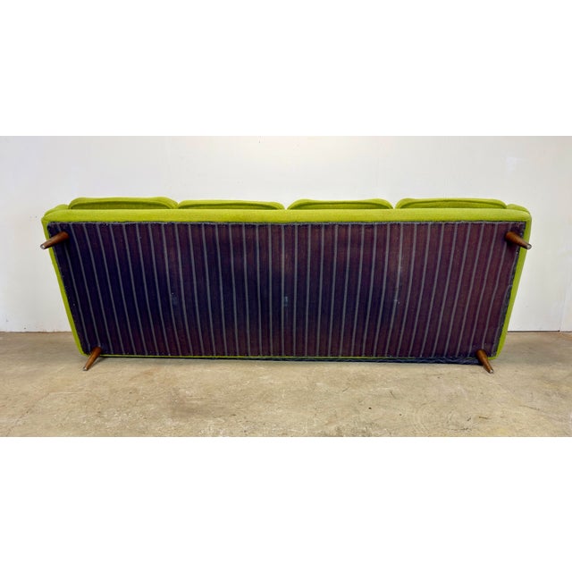 Mid Century Danish Modern Dux Folke Ohlsson Style 4-Seat Sofa in Chartreuse Green For Sale - Image 12 of 12