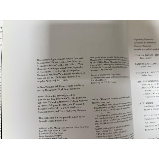 Late 20th Century Dosso Dossi Court Painter in Renaissance Ferrara Art Hardcover Book, 1999 For Sale - Image 5 of 9