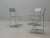 Iconic x-line chairs by danish designer niels jørgen haugesen, designed in the late 1970s. The design exemplifies...