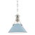 Hudson Valley Lighting Mark D. Sikes Painted No.2 1-Light Small Pendant, Polished Nickel/Blue Bird For Sale