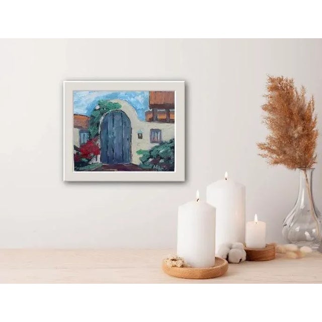 Contemporary Carmel by the Sea, Garden Door (Original Oil Landscape) For Sale - Image 3 of 12