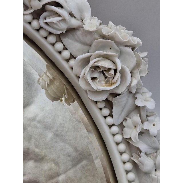 Antique Standing Mirror in Porcelain from Meissen, 19th Century For Sale - Image 15 of 17