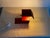 Vintage Geometric Red Metal Table Lamp, 1970s For Sale - Image 14 of 15