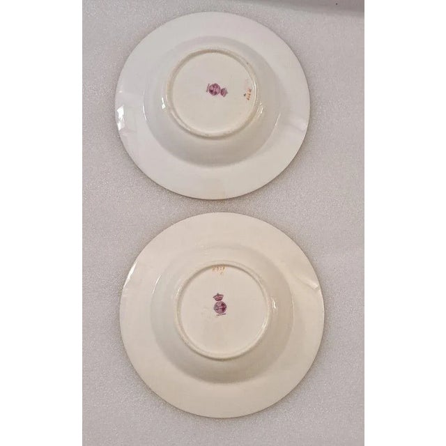 Cream Early 1900s Minton H969 for Burley & Co. Gold Encrusted Sunburst Scroll Dessert Bowls- Set of 5 For Sale - Image 8 of 12