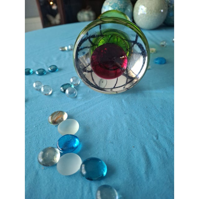 1950s Handblown Art Glass Vase For Sale - Image 4 of 5