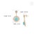 Luxury 14k Gold Turquoise & Diamond Double Halo Drop Earrings, 3.07ct- A Pair For Sale - Image 10 of 14