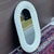 Wood Vintage Petite White Painted Woven Wicker Rattan Framed Oval Mirror For Sale - Image 7 of 11