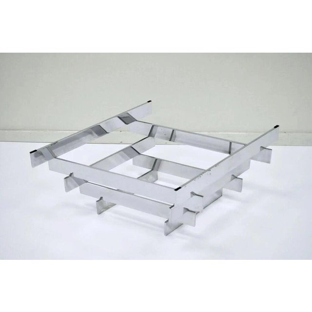 Mid 20th Century Vintage Paul Mayen Habitat Mid Century Modern Stacked Chrome Glass Coffee Table For Sale - Image 5 of 11