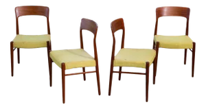Kai Kristiansen Set of Four Dining Chairs in Teak for k.s. Mobler Denmark, 1960s