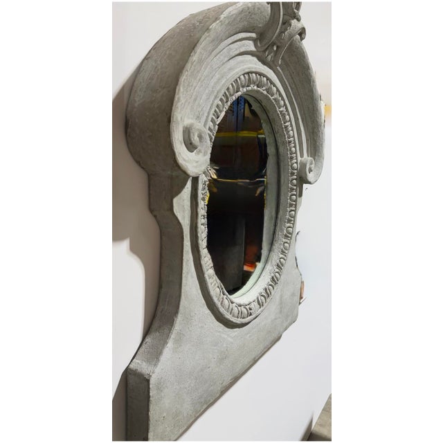 French Window Mirror in Cement, Suitable for Indoor / Outdoor Use For Sale - Image 4 of 8