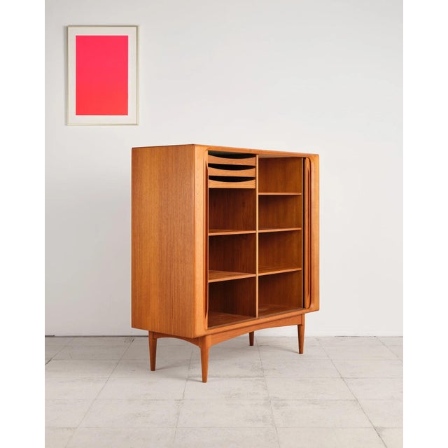 Teak Highboard with Louvered Doors by Bernhard Pedersen & Søn, Denmark, 1960s For Sale - Image 13 of 18