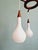 1960s Scandinavian Chandelier in Teak and White Satin Glass, 1960s For Sale - Image 5 of 14