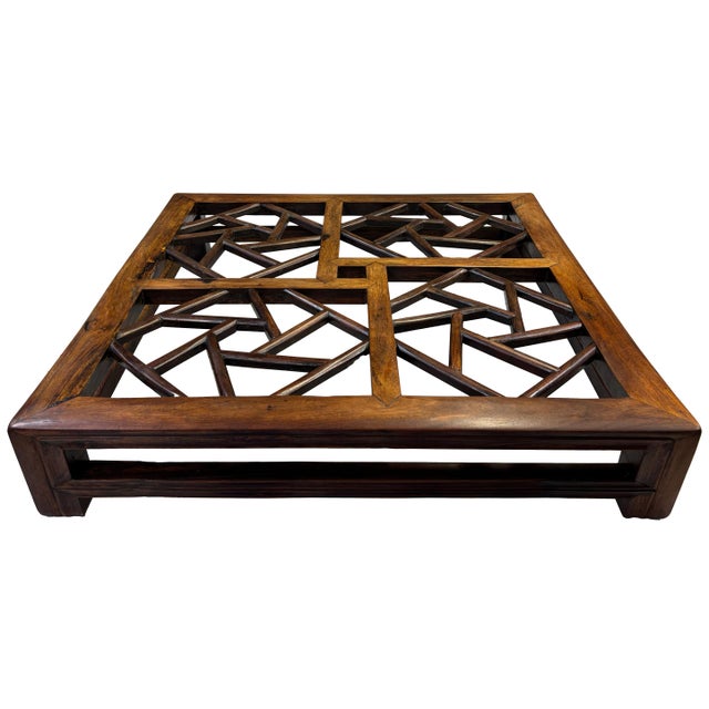 Mid 19th Century Antique Chinese Fretwork Kang Table For Sale - Image 5 of 7