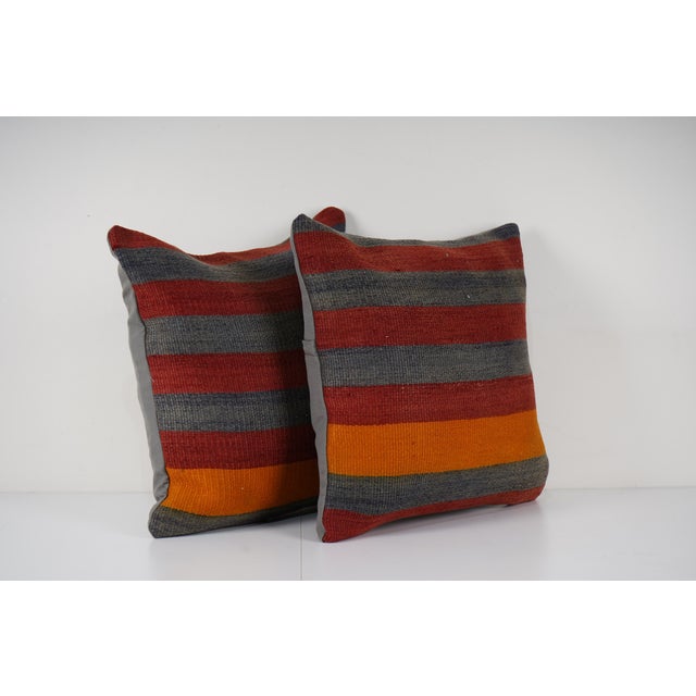 Handmade Turkish Rug Pillow Covers • Vintage Rug Decor Elevate your home decor with these exquisite 20" x 20" pillow...