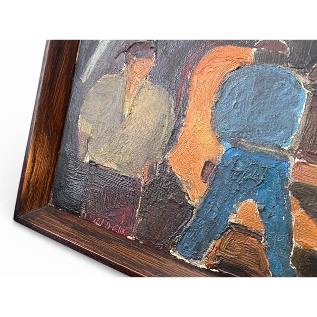 Mid-Century Modern Wilhelm Henning, Industrial Interior (Workshop Scene), Oil on Canvas, 1940s–1950s, Framed For Sale - Image 3 of 9