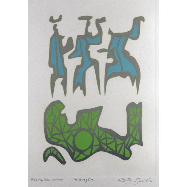 Leo Guida, Awake, Original Lithograph, 1985 For Sale