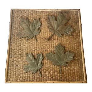 Mid 20th Century Solid Brass Mid Century Leaves- Set of 4