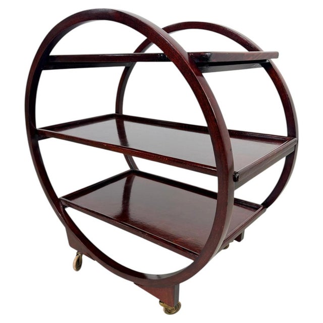 Art Deco No.1157 Serving Trolley attributed to Thonet Debrecen, 1930s For Sale - Image 10 of 10