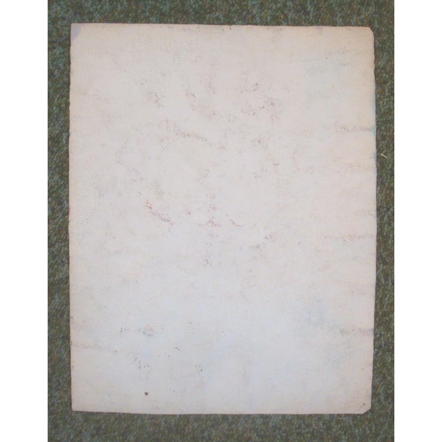 Shabby Chic 1940s Watercolor Painting Floral Still Life For Sale - Image 3 of 3