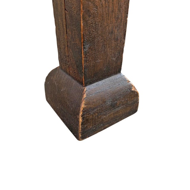 Early 20th Century English Arts & Crafts Leather Top Stool For Sale - Image 12 of 13