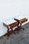 Mid 20th Century Victorian Style Marble Top Harp Design Side End Tables Nightstands a Pair For Sale - Image 4 of 18