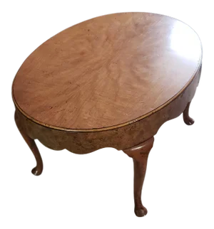 Vintage Baker Furniture Burl-Walnut Coffee Table