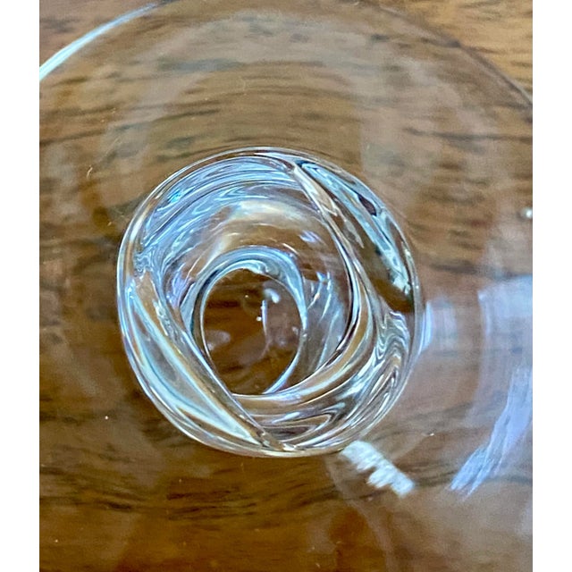 Transparent Vintage Glass Compote For Sale - Image 8 of 9