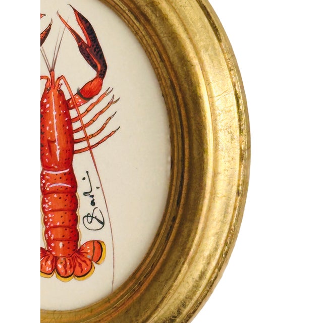Extremely detailed, our hand-painted lobster painting, is a true testament to the mastery of our team of master artists....