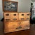 Mid-Century Modern 1950s Krestline Mid Century Modern Distressed Metal Bread Box Storage Drawers Shelf Coffee Bar For Sale - Image 3 of 9