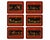 Red Vintage Set 6 Asprey London Lady Clare Neoclassical Wood Bar Coasters For Sale - Image 8 of 11