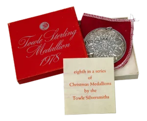 1978 Towle Sterling Ornament Eight Maids a Milking With Box