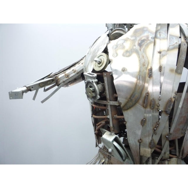 Brutalist Scrap Art Robot Man, 1970s, Metal For Sale - Image 12 of 16