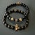 Early 21st Century Onyx Stone King Skull Men's Beaded Bracelet For Sale - Image 5 of 9