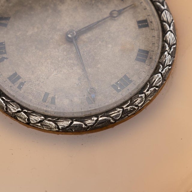 20th Century Silver & Agate Clock from Callow of Mount Street, London, 1910 For Sale - Image 13 of 18