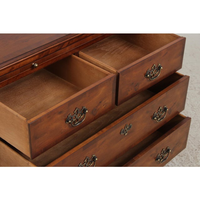 Wood Hekman Yew Wood Bachelors Chest of Drawers For Sale - Image 7 of 13