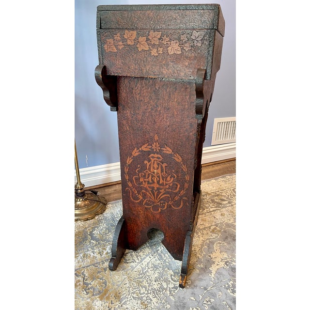 Wood Antique Pagan Lectern, Old Norse Religion For Sale - Image 7 of 16