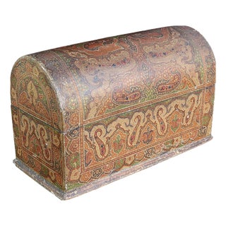 Antique Kashmiri Dome Topped Stationary Box, 1880 For Sale
