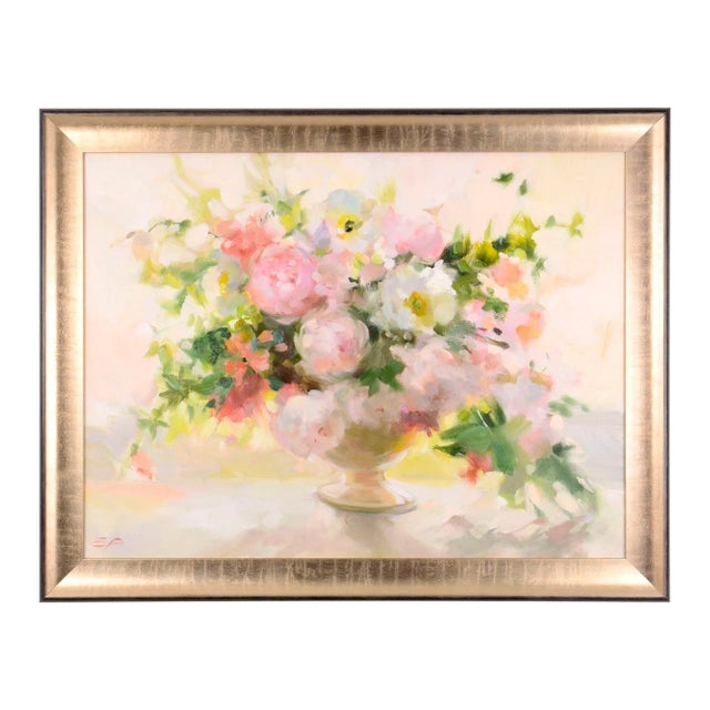 Elena Rezaeva "Floral Still Life" Oil Painting on Canvas For Sale - Image 6 of 6