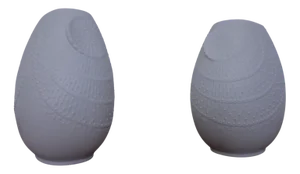 Mid-Century Op Art Vases by M.frey for Kaiser, Germany, 1960s, Set of 2