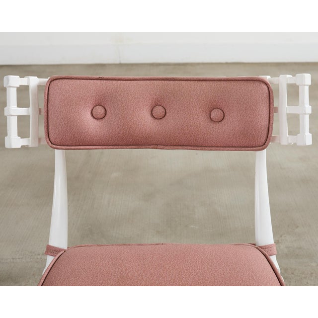 Metal Thinline Garden Dining Table and Four Neoclassical Klismos Chairs For Sale - Image 7 of 12