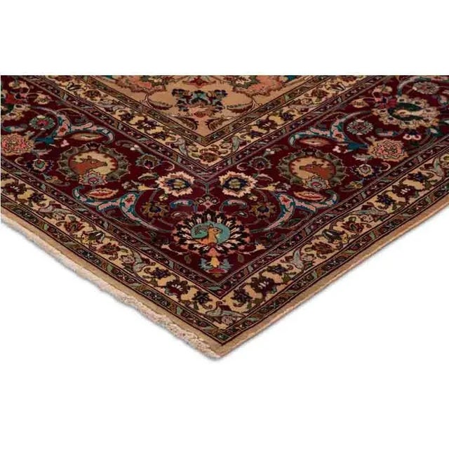 1960s Old Persian Tabriz Masterpiece Rug 10’1″ X 13’7″ For Sale - Image 4 of 12