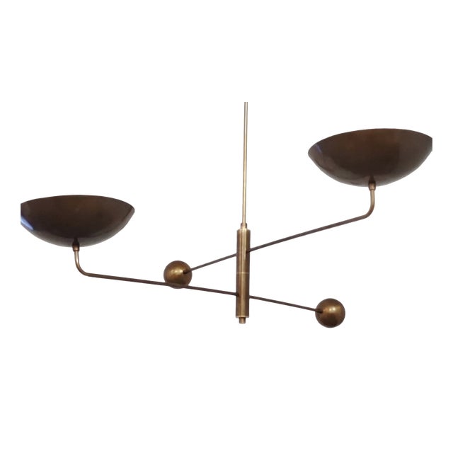 Vintage Hanging Light in Brass, 1960s For Sale